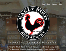 Tablet Screenshot of earlybirdrestaurant.com